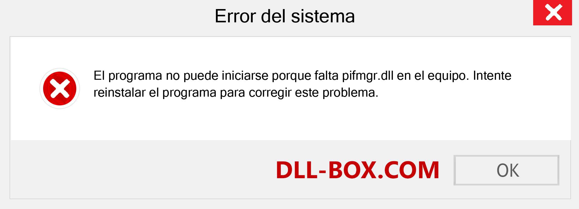 ¿Falta el archivo pifmgr.dll ?. Descargar para Windows 7, 8, 10 - Corregir pifmgr dll Missing Error en Windows, fotos, imágenes