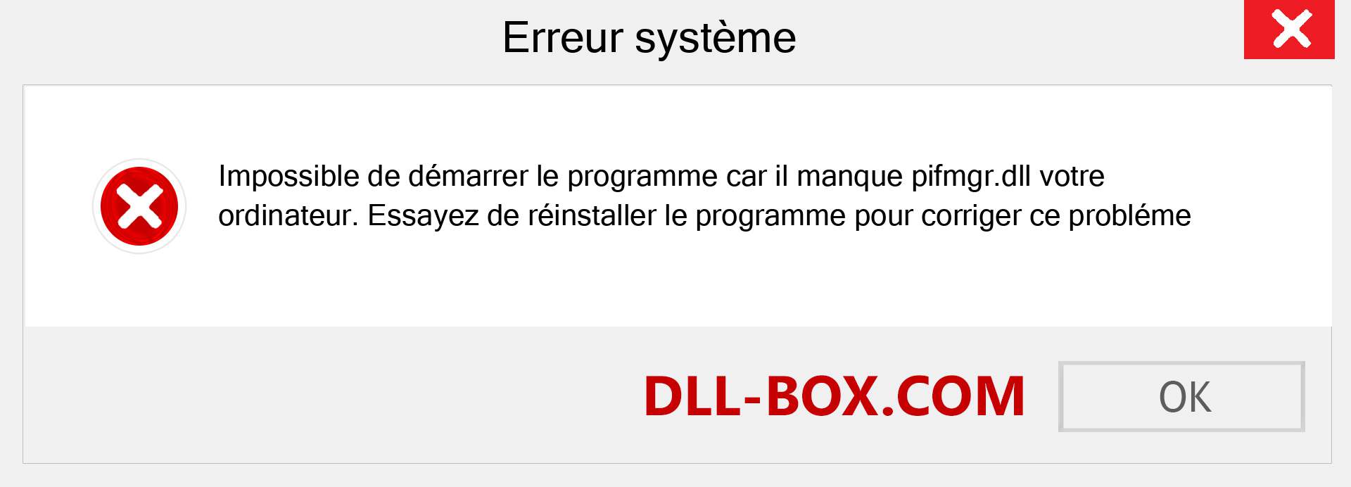 Le fichier pifmgr.dll est manquant ?. Télécharger pour Windows 7, 8, 10 - Correction de l'erreur manquante pifmgr dll sur Windows, photos, images