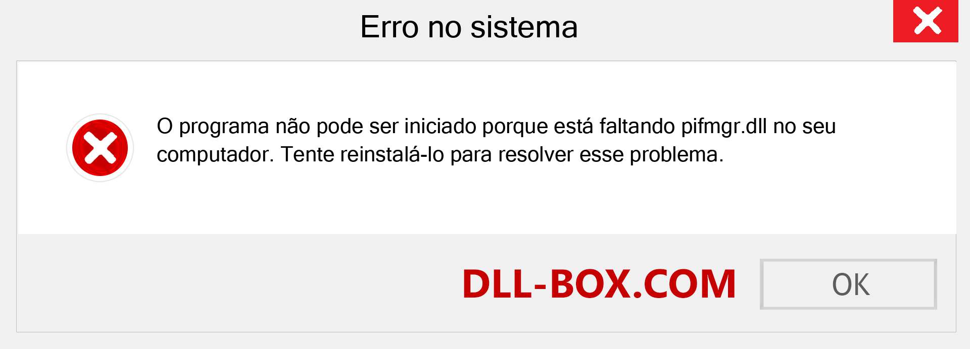 Arquivo pifmgr.dll ausente ?. Download para Windows 7, 8, 10 - Correção de erro ausente pifmgr dll no Windows, fotos, imagens